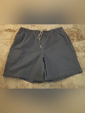 Rainforest Blue and White Check Swim Trunks size XL